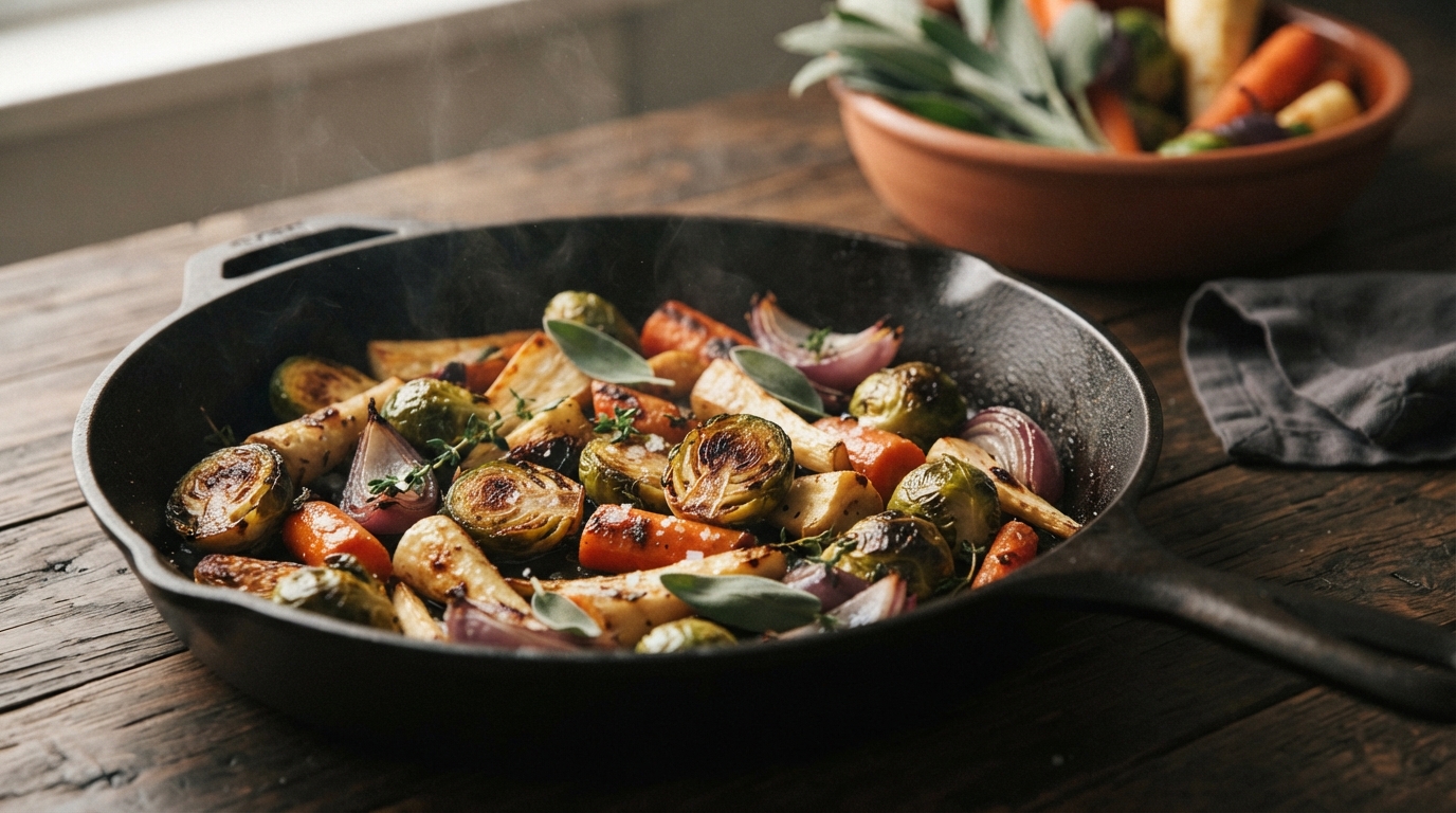 Editorial illustration for How to Brown Vegetables: Controlling the Maillard Reaction with Heat, Dryness, and pH